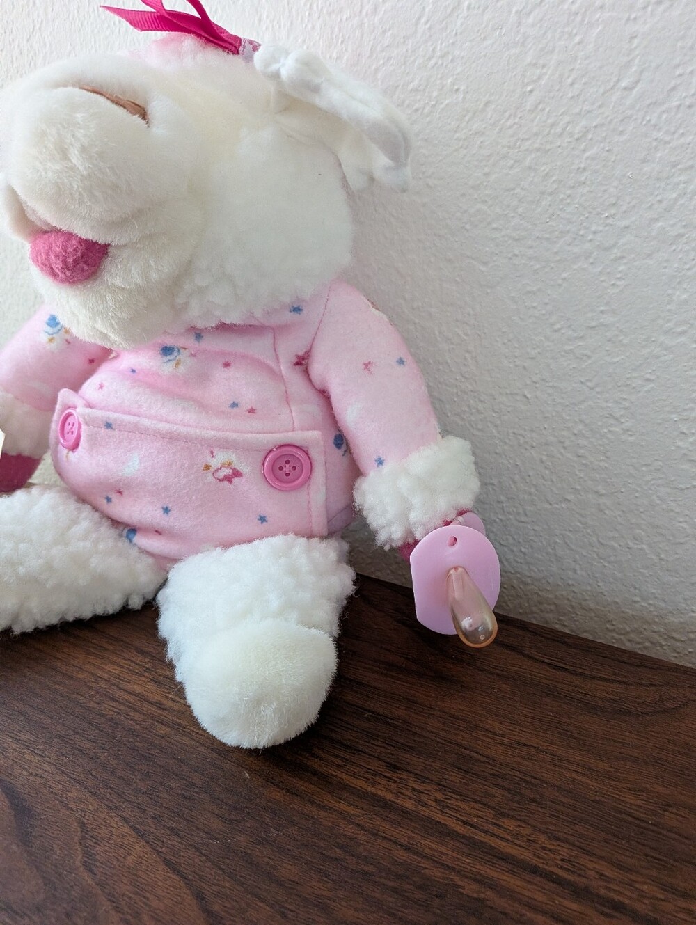 1990 Vintage Shari Lewis 12" Baby Lamb Chop Plush Hand Puppet Pink NWT - Picture 4 of 12